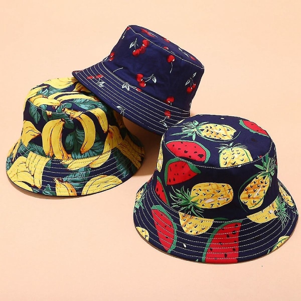 Wekity Cute Bucket Hat Beach Fisherman Hats For Dame, Vendbar Dobbel-side slitasje Unisex (hatd002)