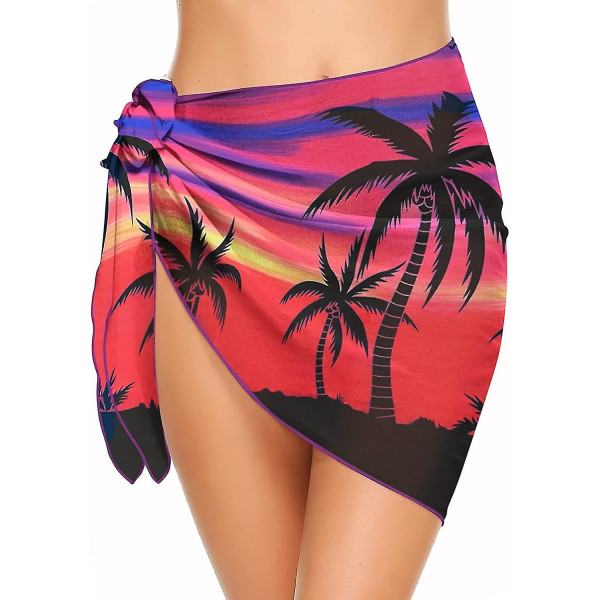 Kvinders korte saronger Beach Wrap Sheer Bikini Wraps Chiffon Cover Ups
