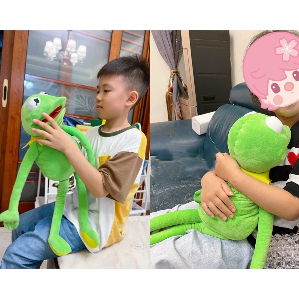 Kermit the Frog Puppet, 60cm Groda Handdocka Anime Frog Show Plyschleksaker vuxna Baby Barn Födelsedagspresent