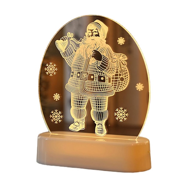 3D-lampor Julgåvor Bordlampor Jultomten Dekorationer För Juldagen Christmas reindeer
