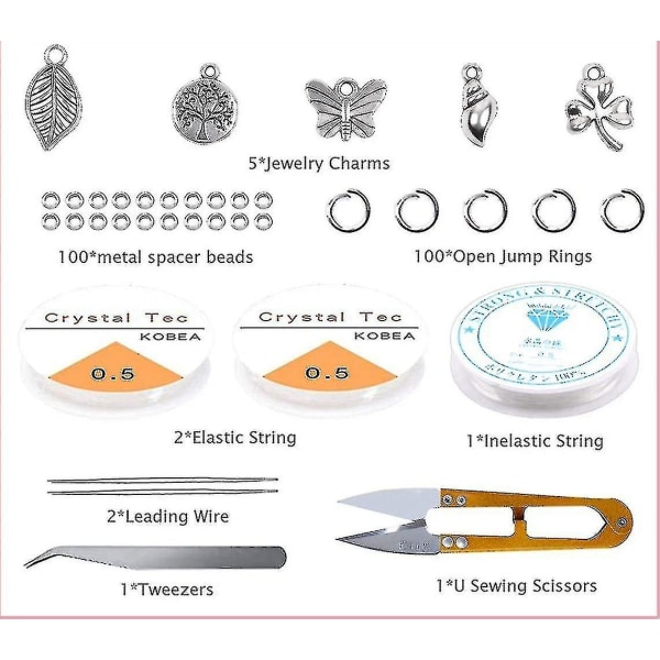 Bjxy Glasfröpärlor Fröpärlor för armbandstillverkning Pärltillverkningssats för smycken