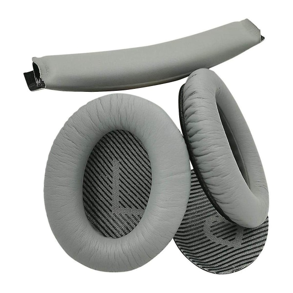 Utskifting av hodebåndpute og øreputer for stille komfort 25 35 (qc25 Qc35) og 35 Ii (qc35ii) He grey
