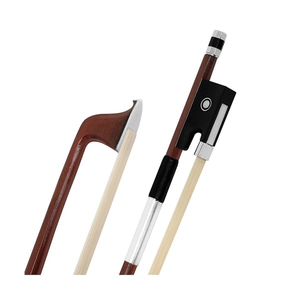 Qa-18 violinbue 4/4 brasiliansk mahogni ren padderok hvid skal sølv fåreskind håndstøttesløjfe