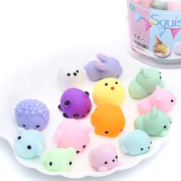 Squishies Squishy Toy 24 stk Party Favors for Kids Mochi Squishy Toy moji Kids Mini Kawaii squishies