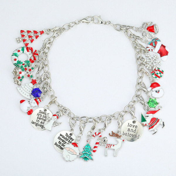Adventskalender 24 Charms Diy Halsband Armband Set til jul