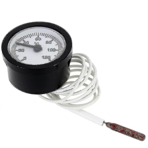 52mm Dial Termometer Kapillær Temperaturmåler Med 1,15m Sensor 0-120 Grader Celsius Til Måling
