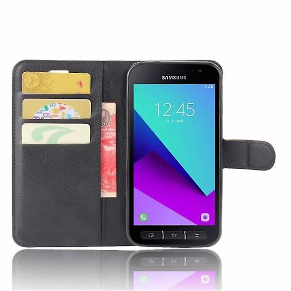 Samsung Galaxy Xcover 4 SM-G390F Flip Cover Retro PU Læder Wallet med Støttefunktion Stødsikkert Cover - Bla