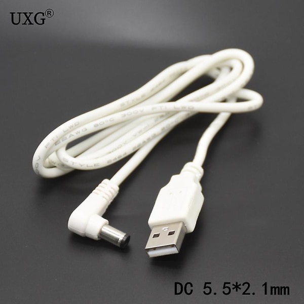 DC 5v 12v Jack 5.5mm X 2.1mm 1m 2m 3a Power Usb 2.0 Multi Charger Connector Kabel For Mp4 Leadstar D12 D10 Bordlampe White Right 1M