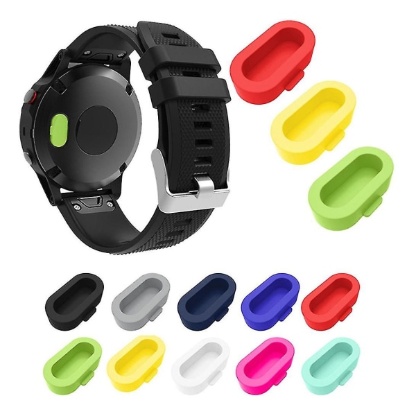 Yaju Garmin mjuka silikondammproppar,garmin Garmin Fenix7/5/6 silikondammproppar Enfärgade silikondammproppar Case (mutilcolor)(10 st