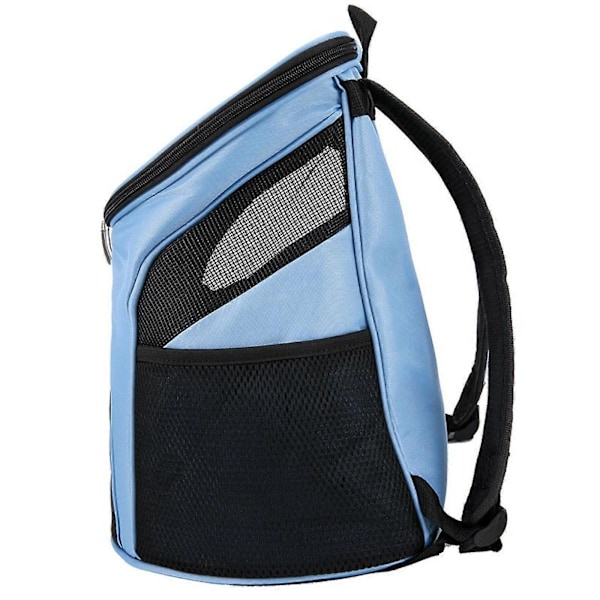 Kattryggsäck Transportbur Bärbar Kattbärväska Lättvikts Djurbärväska Ventilerad för Små Djur Katt Valp Camping Promenader Light Blue