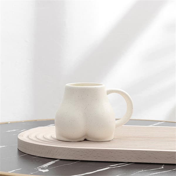 Rolig kroppsformad mugg kopp konstdesign mugg frukostkopp kaffemjölkskopp