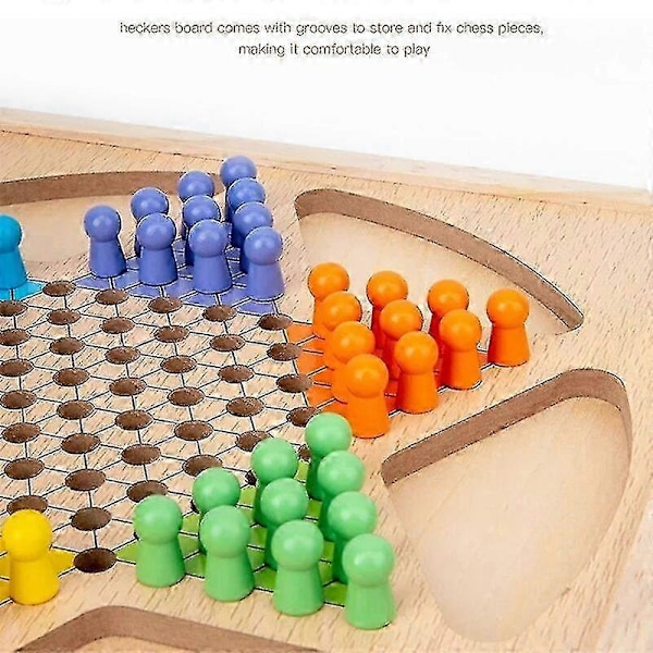 2024 4 I 1 Træ Carrom Board Legetøj Katapult Skak Spil Dam Børnefri To-personers Puslespil Forældre-barn Interaktive Legetøj Gave