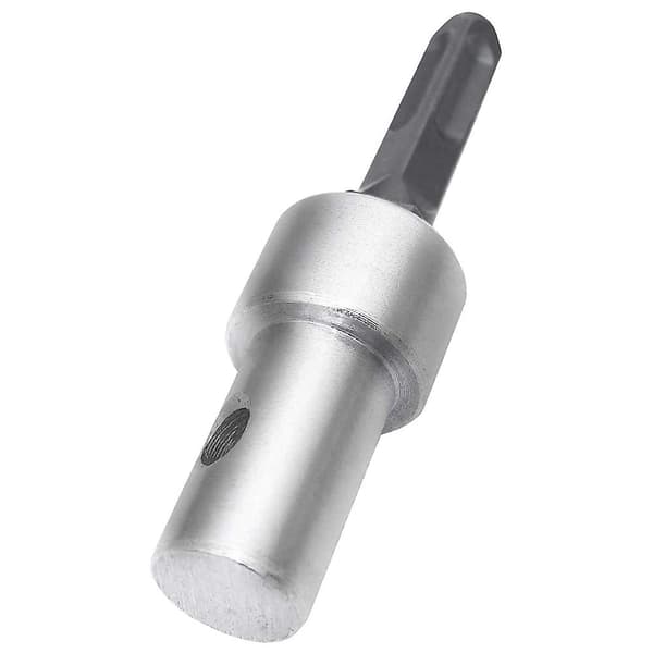 Elektrisk drillbitadapter, 4,1 tommer lang gjeng nøkkelløs drillbit chuck adapter rund skaft, Suita Silver