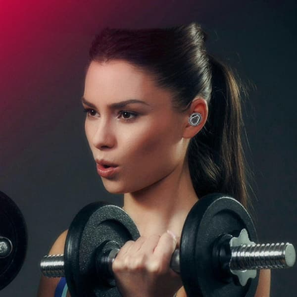 Bluetooth headset 5.0 bærbar in-ear dual-pass Bluetooth headset mini binaural sport