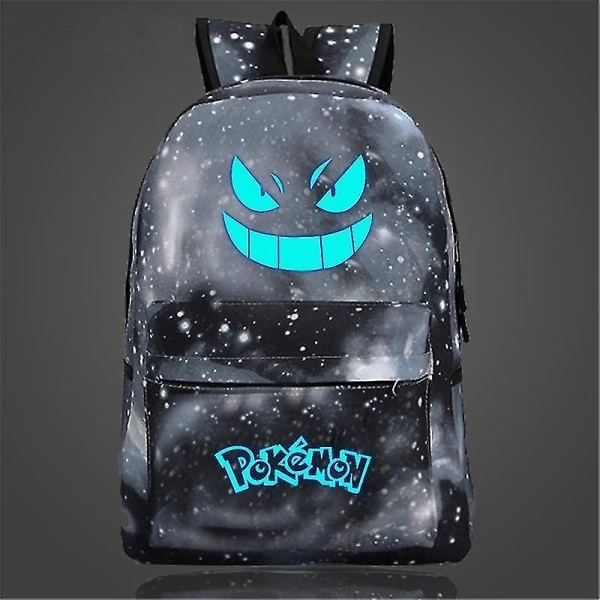 Ny Pokmon Ryggsekk Luminous Skoleveske For Gutter Jenter Studenter Reiseveske Vanntett Slitebestandig Mochilas Lightning blue