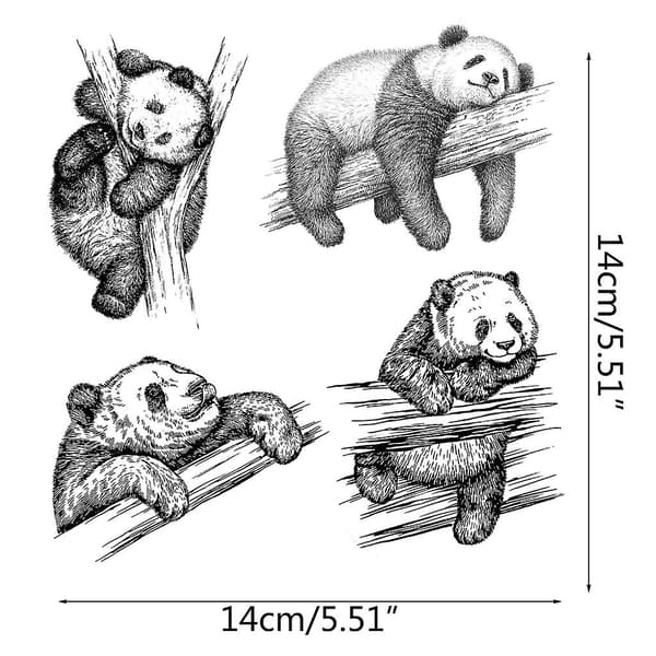 Panda Silikone klare stempler til kortfremstilling Scrapbogsprægning DIY Craft