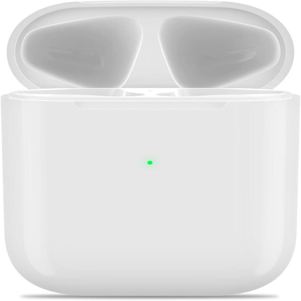 Charging Case Replacement Compatible with Air-Pod 1st and 2nd Generation, Wireless Charging Case with Sync Button, White