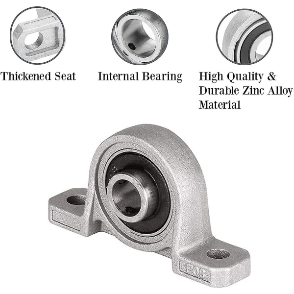 4 stk. Lagerhusflenslager 8mm Kp08 Kulelagerblokk Putelager For Reservedeler