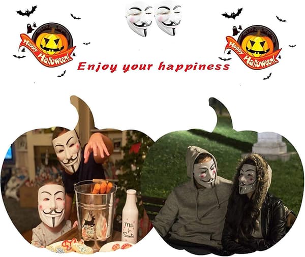 Anonym Halloween V For Vendetta Maske Sæt