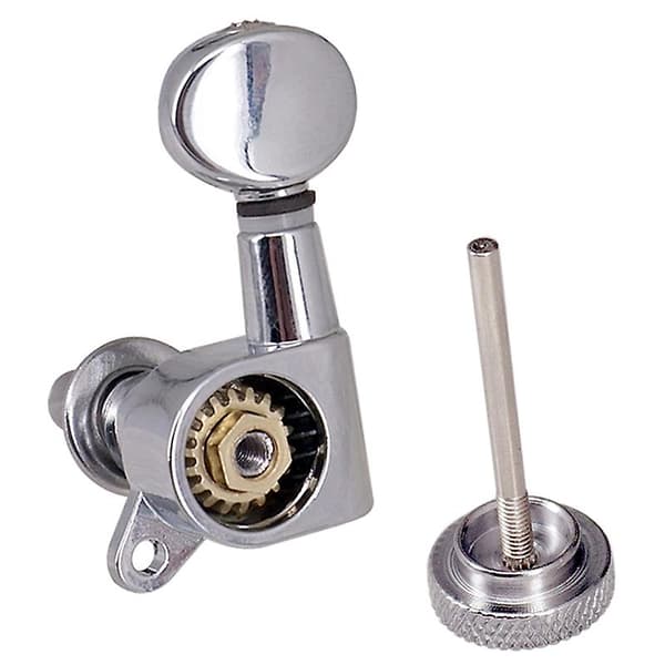 1 set 3L3R gitarrstämningsmekanismer stämhuvuden för akustiska elektriska gitarrtillbehör silver