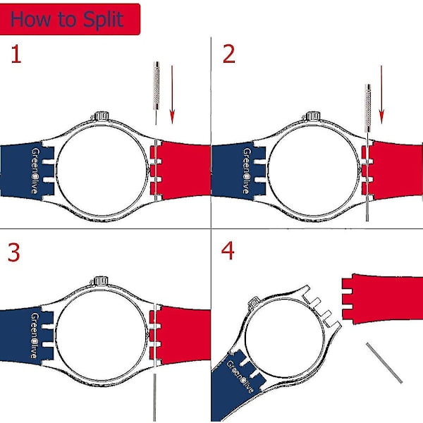 Vandtæt urrem til Swatch (20 mm, sort)