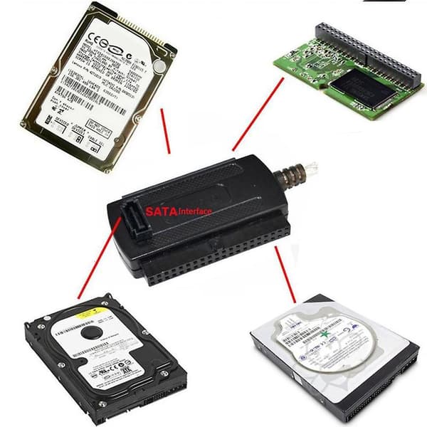 USB til IDE 2.0 Adapter Konverter Kabel til 2.5 3.5 SATA J9K Harddisk