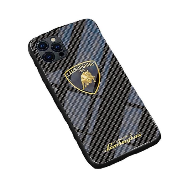 Telefonveske Biltelefonveske Lamborghini logoutskrift for Iphone telefonveske i herdet glass iPhone12promax