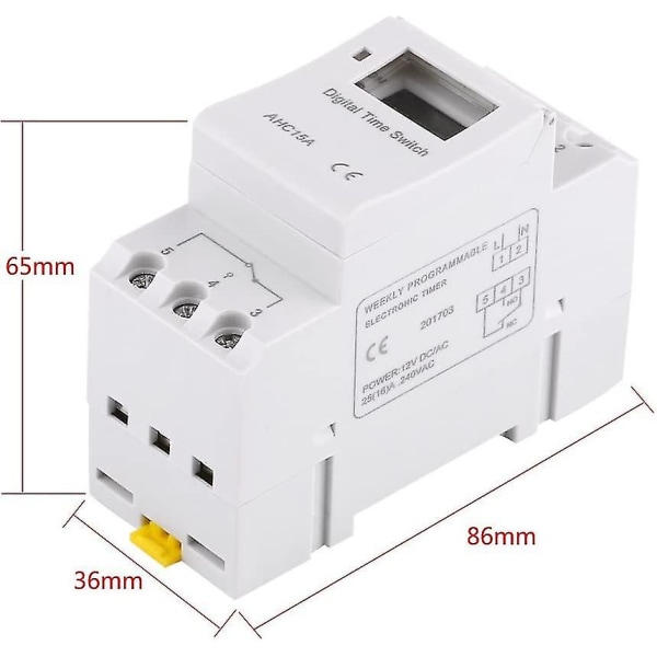 Digital Weekly Timer Din Rail Timer Digital Weekly Timer Switch Elektronisk programmerbar timer 15a (ac220v)