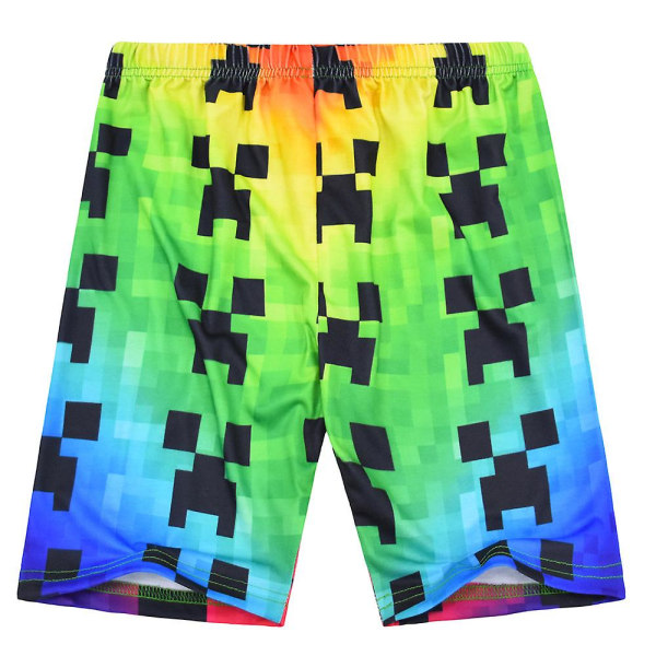 7-14 år Drenge Minecraft T-shirt Toppe + Shorts Sæt 13-14 Years