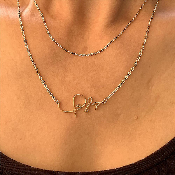 Taylor Swift Inspireret Brev Halskæde Vedhæng Til Kvinder Swiftie Smykker Musikelsker Fan Fødselsdagsgaver Signature
