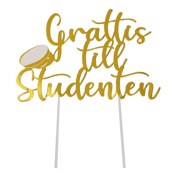Kakedekorasjon Gratulerer med Studenten - Kaketopp