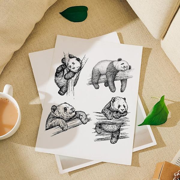 Panda Silikone klare stempler til kortfremstilling Scrapbogsprægning DIY Craft