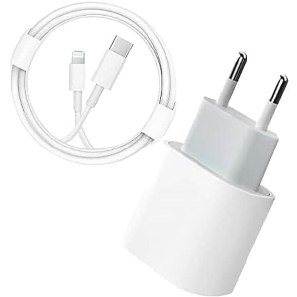 USB C Hurtiglader - PD-certificeret 20W Hurtiglader med Lightning-kabel Type C-ladeadapter til iPhone 14/14 Plus/14 Pro/14 Pro Max/13/iPad Pro