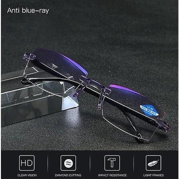 Anti-blått lys, intelligente bifokale presbyopiske briller black three hundred and fifty