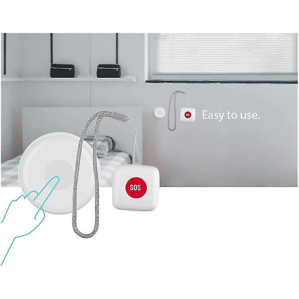 Trådløs Fjernbetjeningsknap Sos/panikknap Paramedic Pager Til Seng/stol/gulvmåtte Faldalarm Patient Ældre