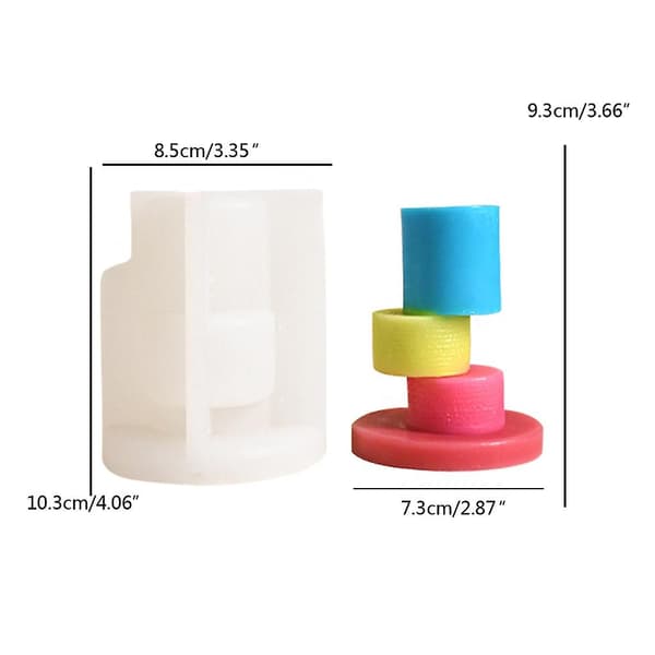 Uregelmessig geometrisk lysestake Gips Dryppspeil Silikonformer For Epoxy