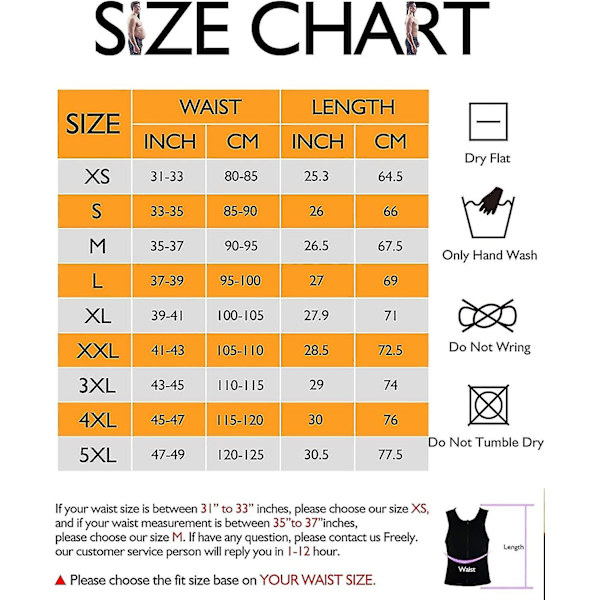 Saunavest for menn, Hot Sweat Waist Trainer Korsett Neopren Tank Top Shapewear Slankende Skjorte Treningsdress Black XL