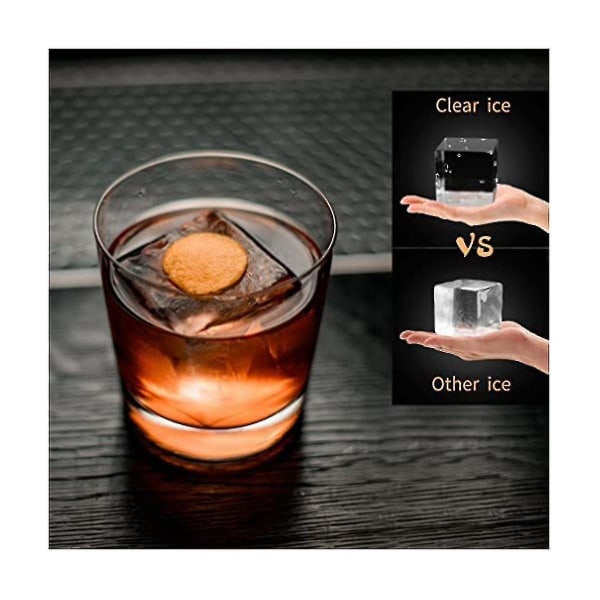 Clear Ice Maker, Clear Ice Square bricka Gör 8 Big Square Ice Square, Ice Square Maker för cocktails