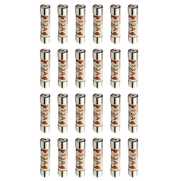 25 stk. Britiske 13A Husholdningssikringer Stikprop Top Hjem Netstrøm 13amp Patronsikring