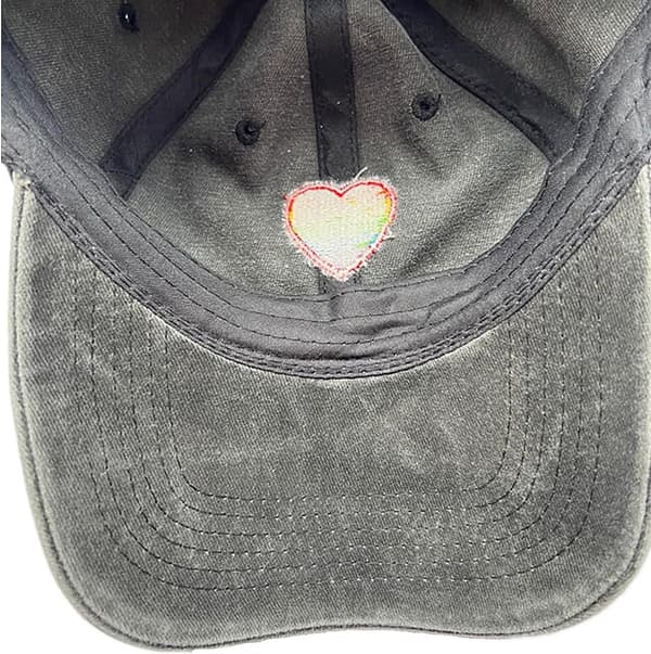 Sort Denim Regnbuekasket – Denim-effekt Hat – Perfekt - Vis Støtte & Mangfoldighed