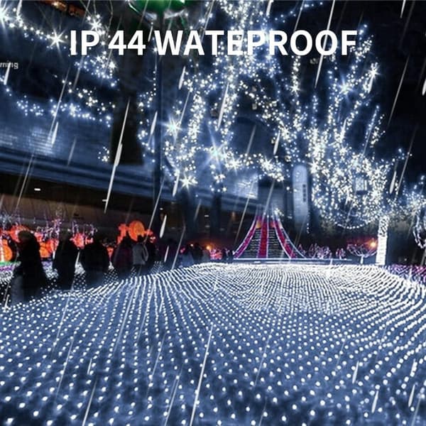 Decorative light net 320 LED, Christmas lighting net 3x3 m, light string - for terrace and party, waterproof IP44 whiteCJY white