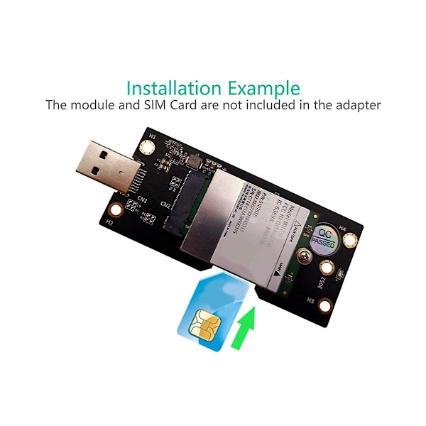 NGFF-modul till SIM med USB 3.0 3G/4G/5G-modul till USB 3.0 med SIM-kortplats Bärbart adapterkort