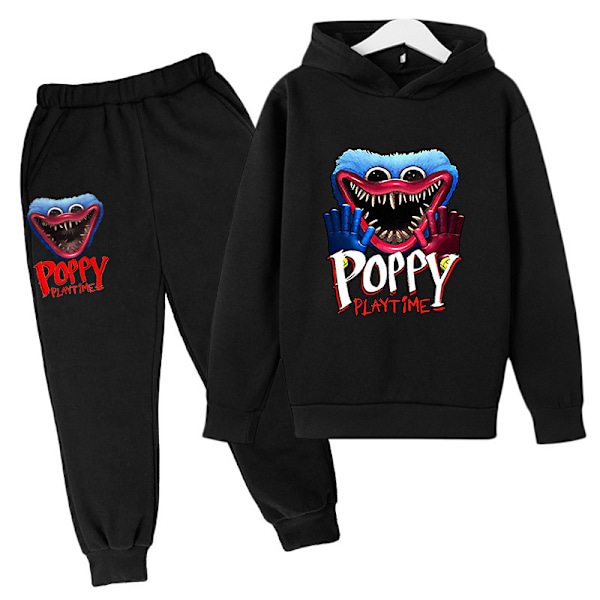 Barn Poppy Playtime Hoodie Sett Huggy Wuggy Skrekk Cosplaycm zy W 160