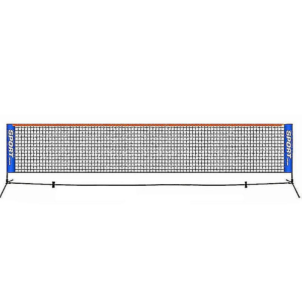 Bärbart hopfällbart tennisnät: Perfekt för barn och vuxna - Kort tennisnät, 6,1 m längd (1 st, Svart)