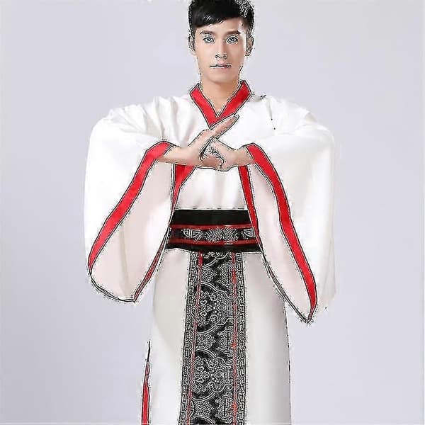 Hanfu Traditionell Kostym Kläder för Män Blue 3XL