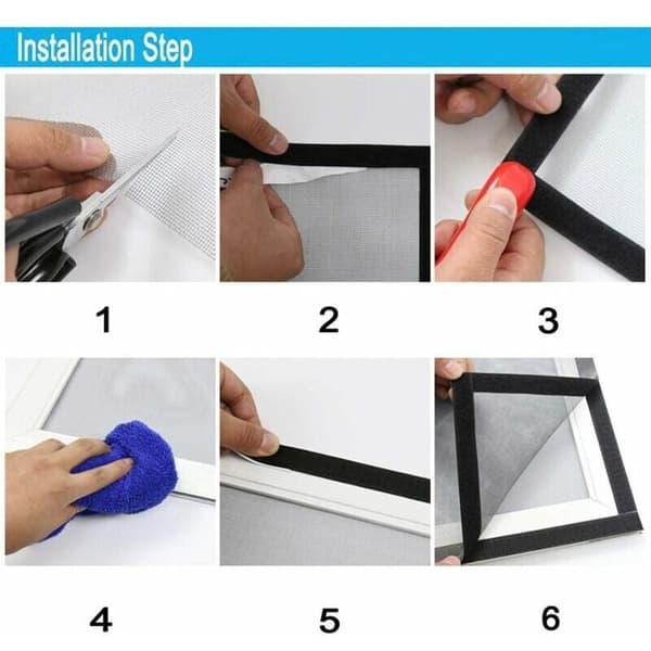 Cat net with self-adhesive tape, for balcony window mosquito net (1.2 x 1.5M) H~CJY