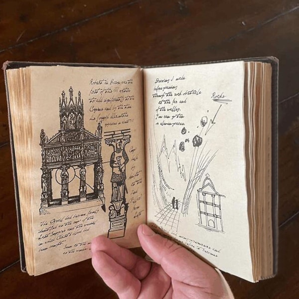 Indiana-jones Grail Dagbogsrekvisit Replika med skjulte værdifulde indskud Ivrige filmfans Gave Retro Spiral Notesbog Notesblok