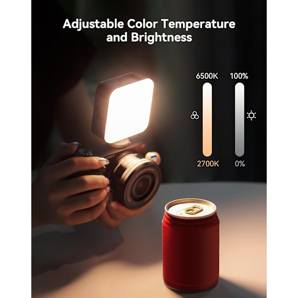 LED-videovalo, P96-videovalo, minikameravalo, 2200 mAh CRI95+ 2700-6500K, sopii studioon, suoraan lähetykseen, digitaaliseen järjestelmäkameraan
