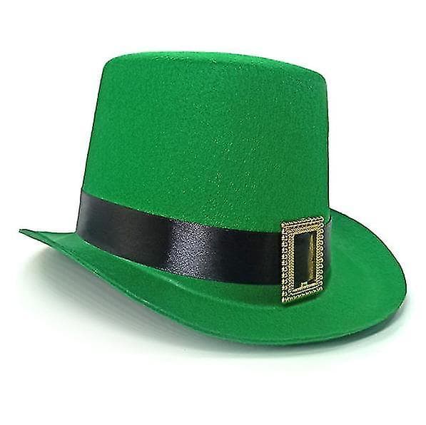 St. Patricks Day Leprechaunhatt med metallspenne