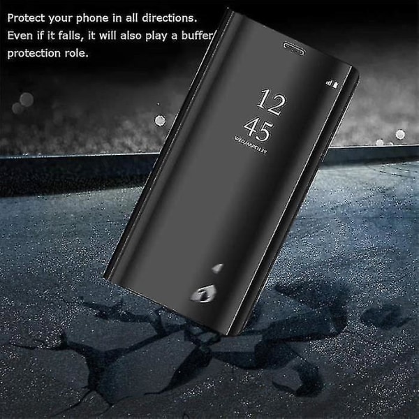 Samsung Galaxy A71 Case Clear View Peili Case Flip Cover Lompakkoteline Iskunkestävä Läppäkuori, nior